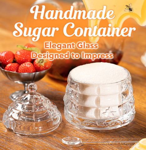 CLEVLI honey jar with spoon provides precise portioning