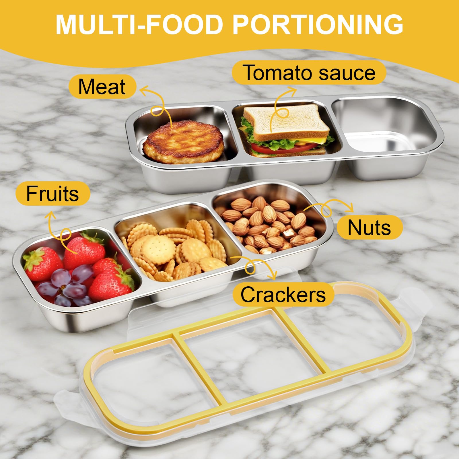 Durable CLFORLORGN stainless steel snack box for daily use and reuse