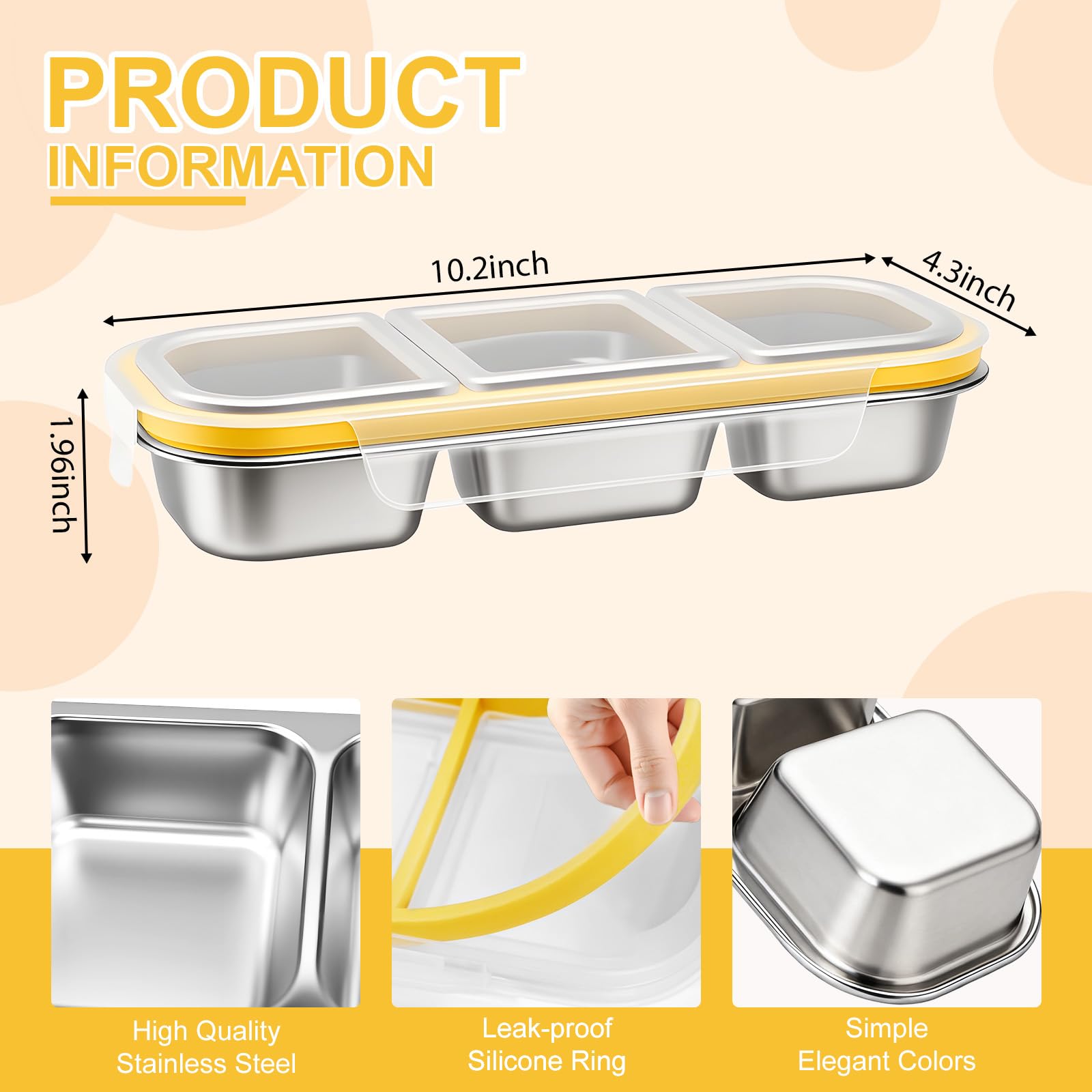 CLFORLORGN leak-proof lid keeps sauces secure during travel