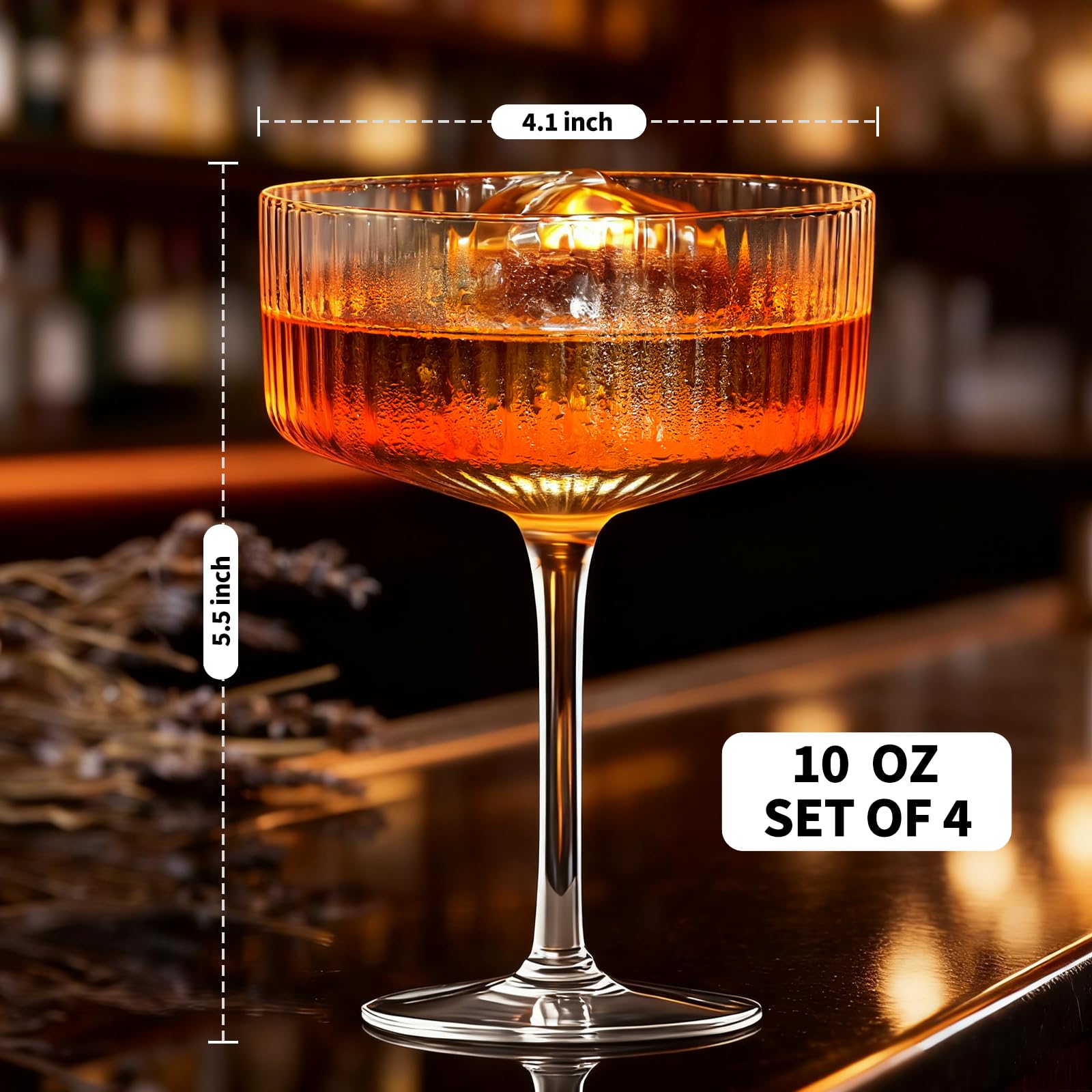 CL FUN Cocktails served in these glasses elevate home bar appeal.