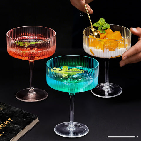 CL FUN Dessert servings benefit from versatile coupe glassware.