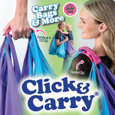 Click & Carry clip-and-carry system balances weight on the shoulder.