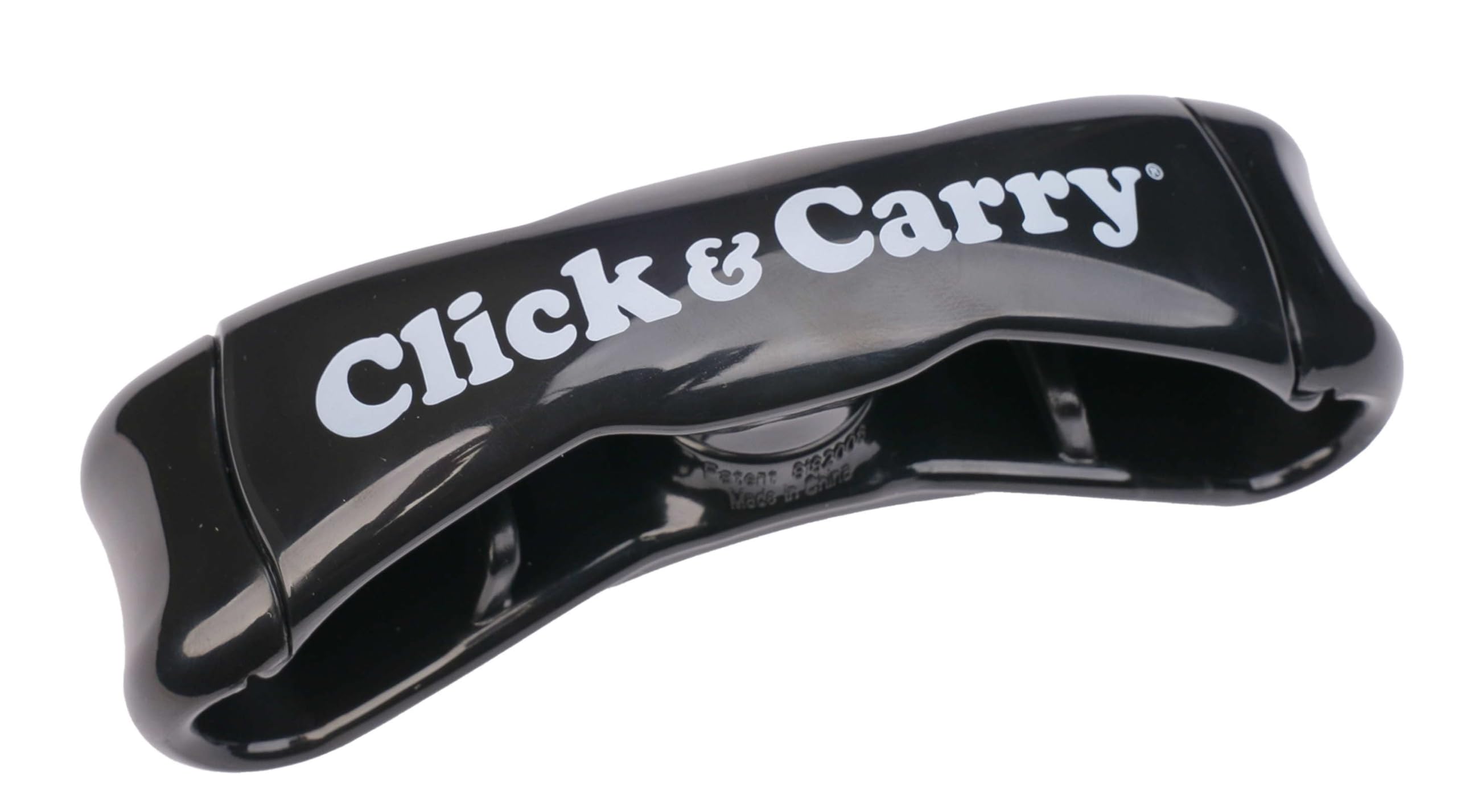 Click & Carry grocery bag carrier with gel padding for comfortable hands-free shopping.