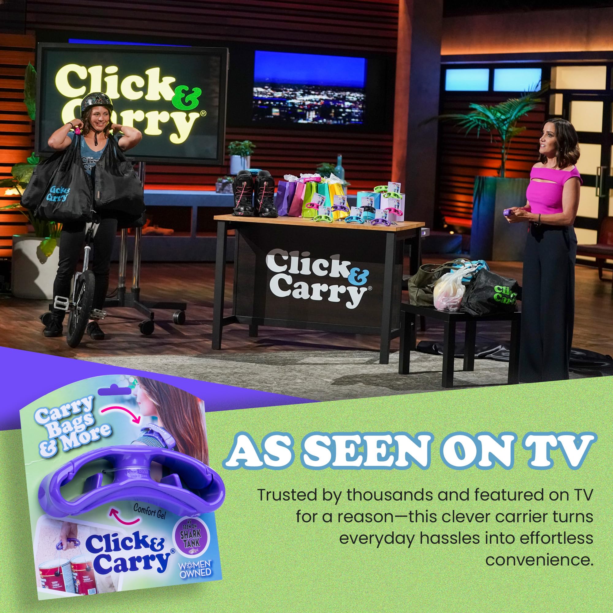Click & Carry versatile uses for groceries, paints, and luggage
