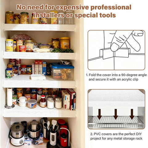 Clicliet easy-cut feature shown with ruler to fit any shelf