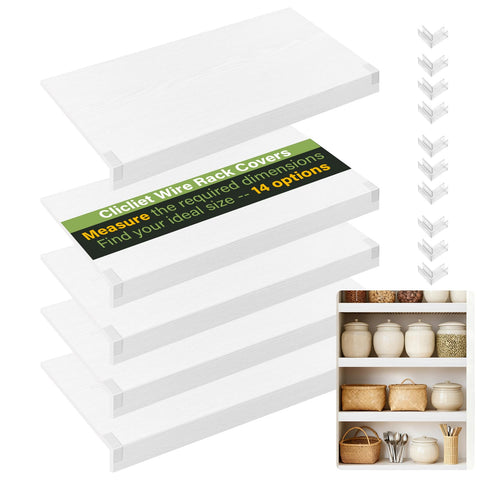 Clicliet wire shelf cover 24x12 inch on white shelving for moisture protection