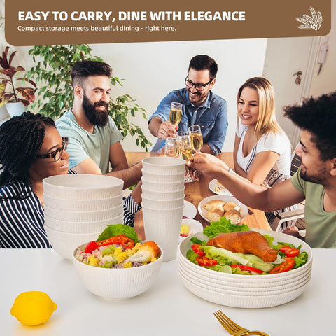 CLIFFS KITCHEN bowls in beige for camping and picnics—unbreakable and lightweight