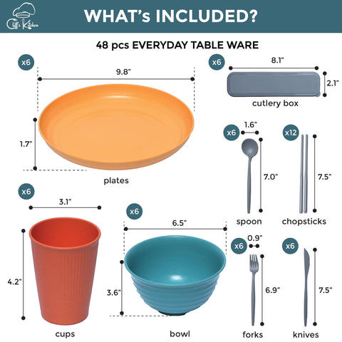 CLIFF'S KITCHEN wheat straw dinnerware bowls perfect for soups and cereals