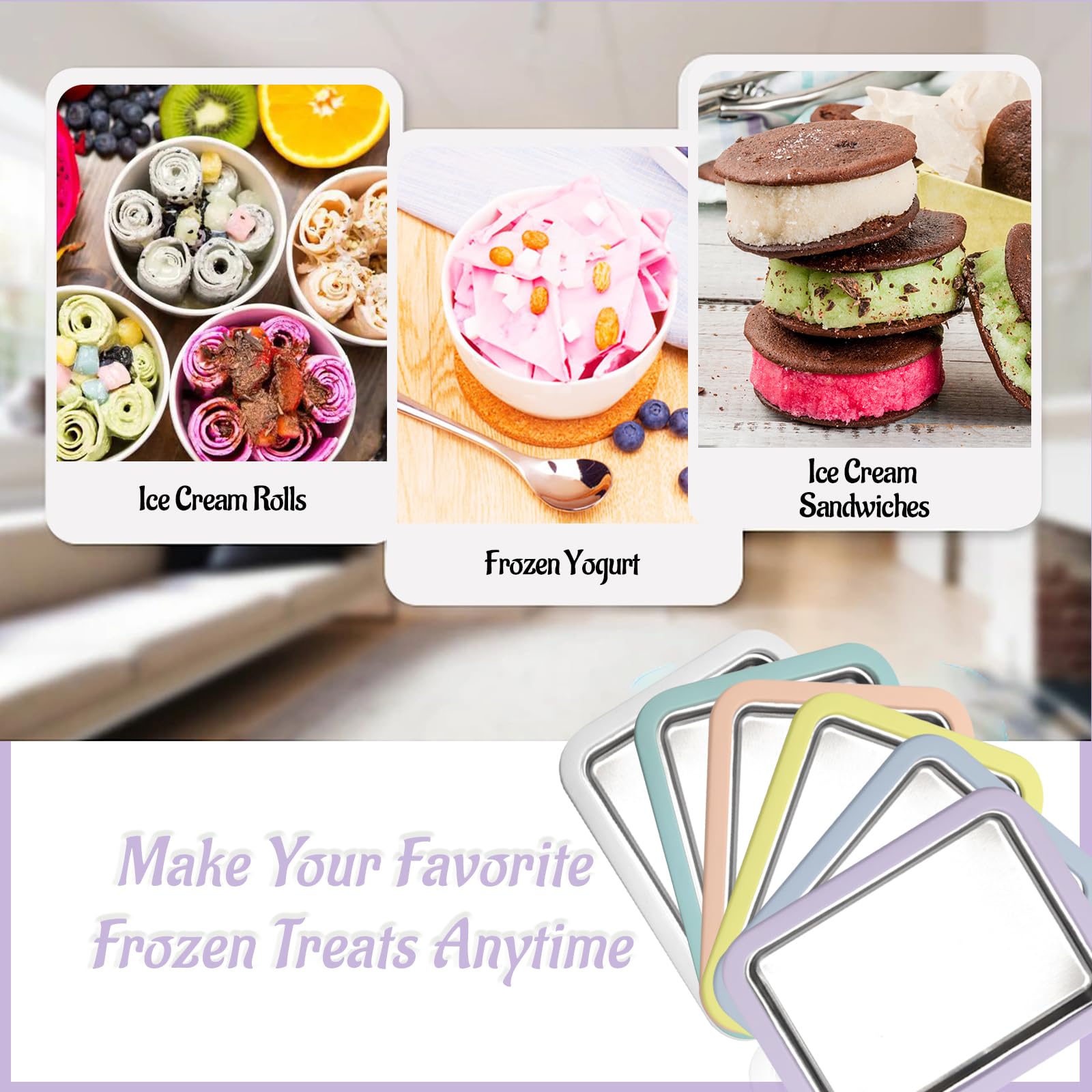 Climafusion complete set supports ice cream, rolls, and frozen yogurt at home.