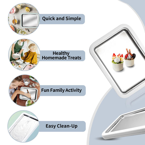 Climafusion frozen-surface-plate shown for smooth dessert creation.