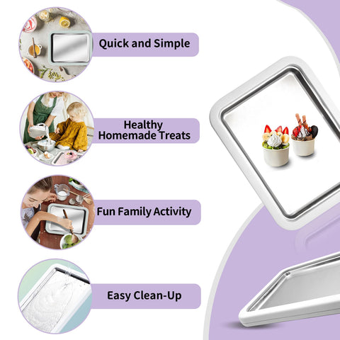 Climafusion frozen yogurt plate surface yields smooth, consistent spreads.