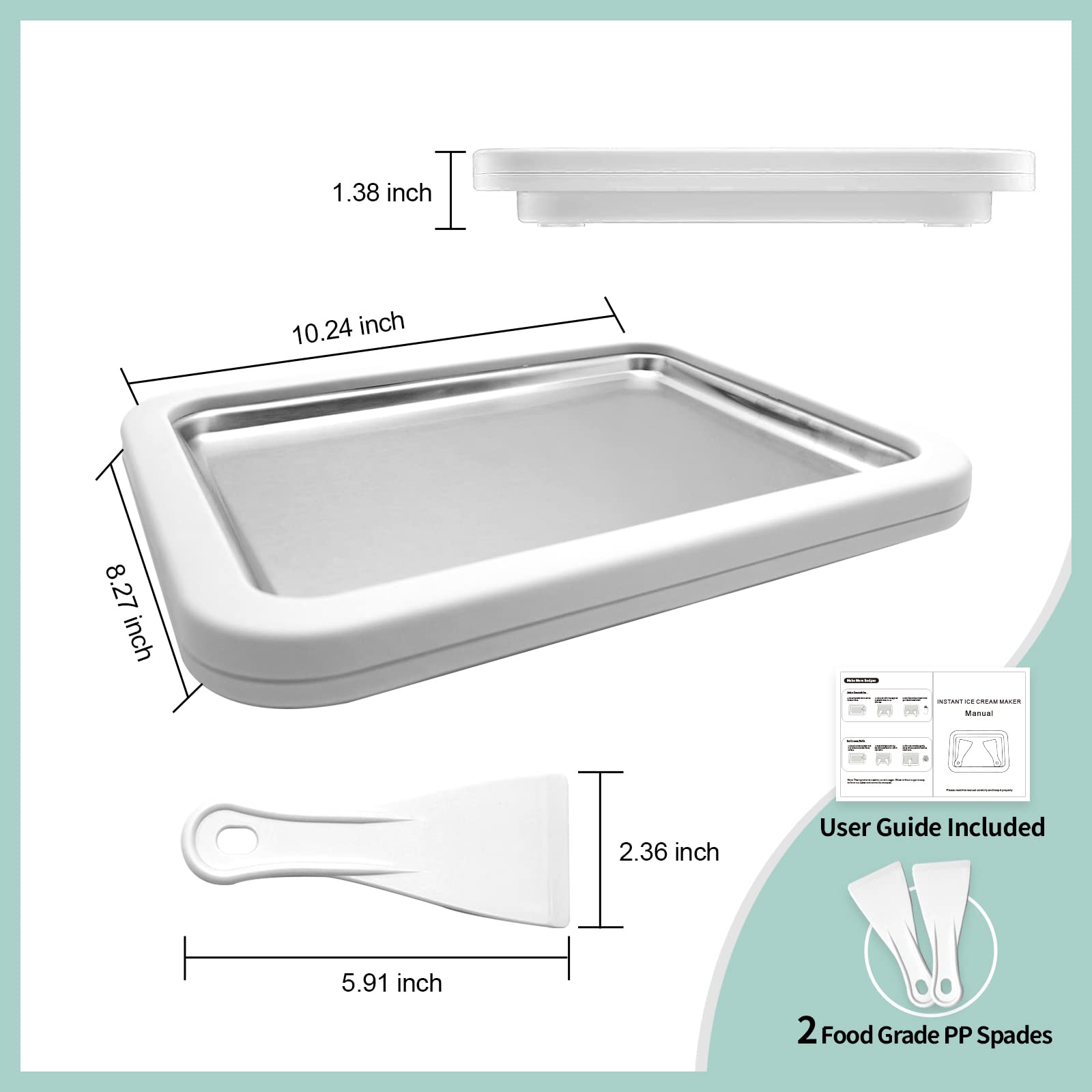 Climafusion ice cream pan with spatula for easy scooping and serving