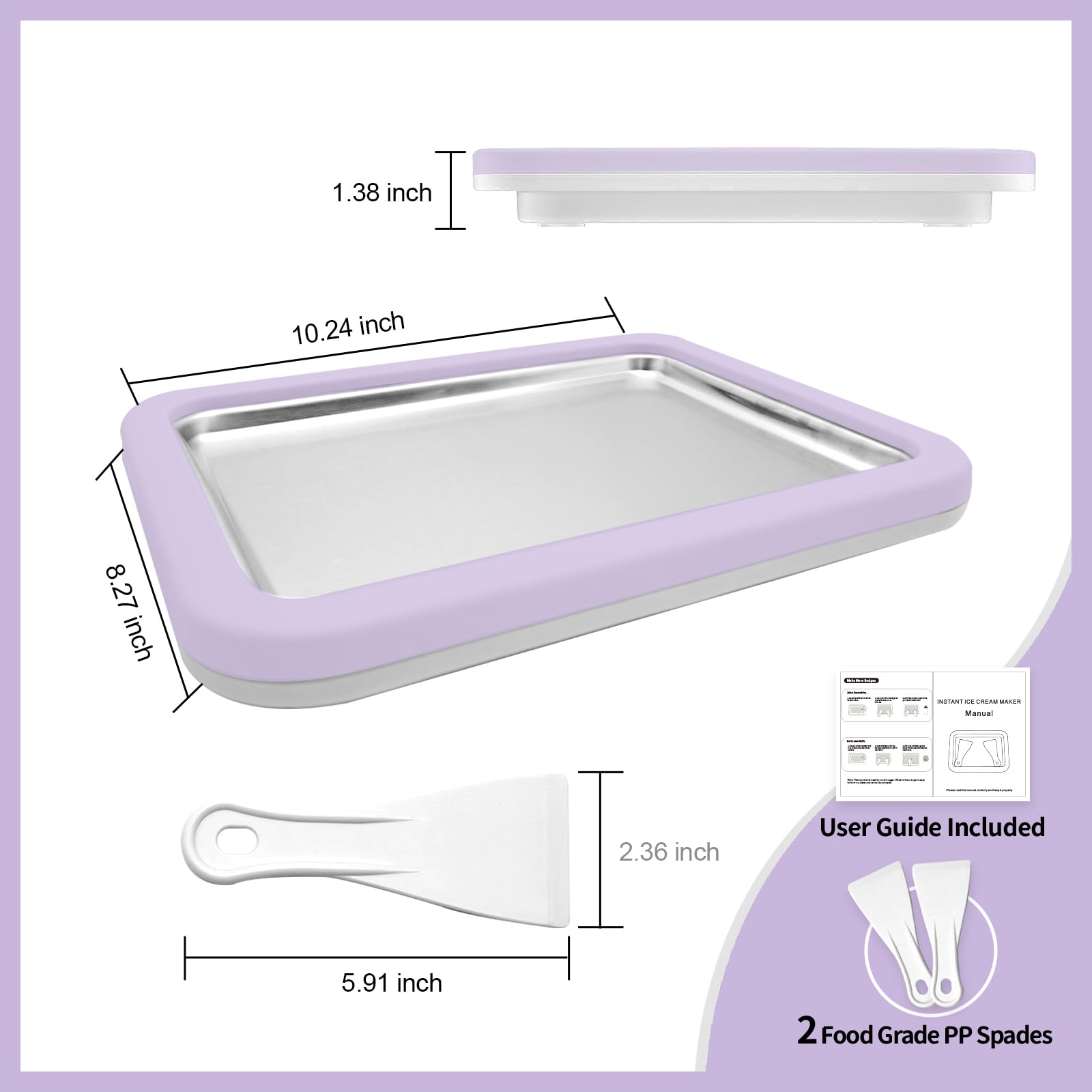 Climafusion spatulas assist easy rolling and clean serving of frozen treats.