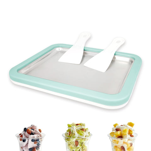 Climafusion rolled ice cream maker pan in mint green for quick, fun dessert prep