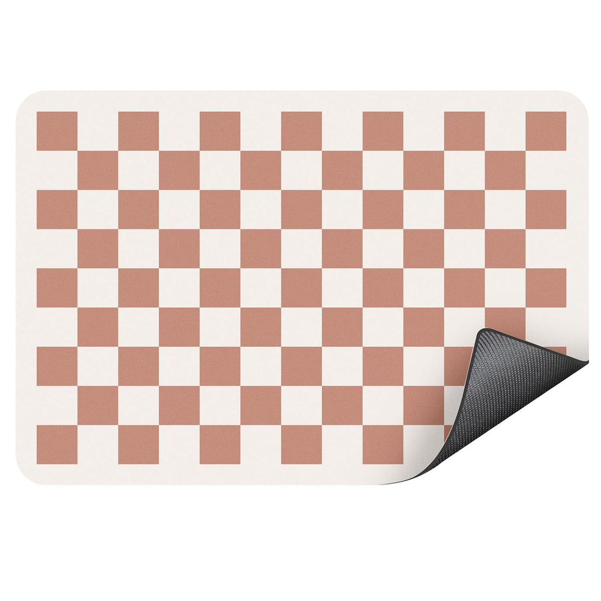 Clinuse coffee mats beige checkered pattern absorbent surface keeps counters dry