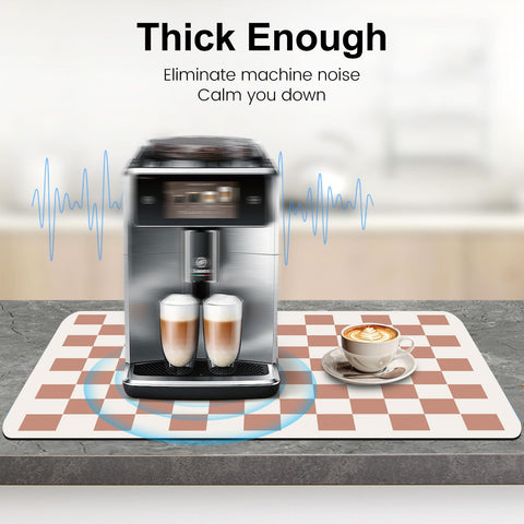 Clinuse coffee mats beige checkered pattern easy to wipe and rinse