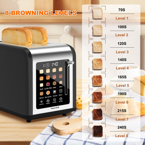 Clixane toaster bagel setting highlights versatile browning for bagels.