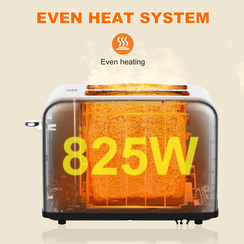 Defrost and reheat functions on the Clixane toaster streamline frozen mornings.