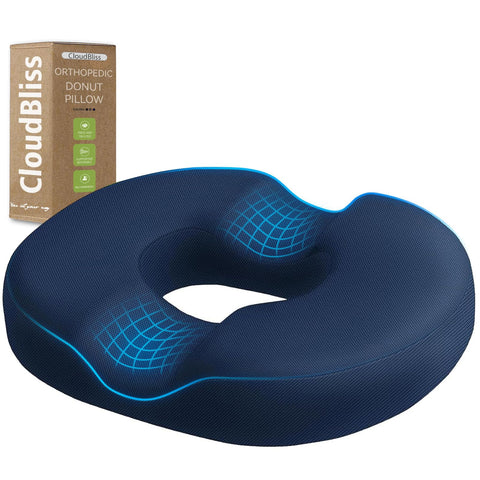 CloudBliss donut pillow outer view showing portable comfort for travel and daily use.