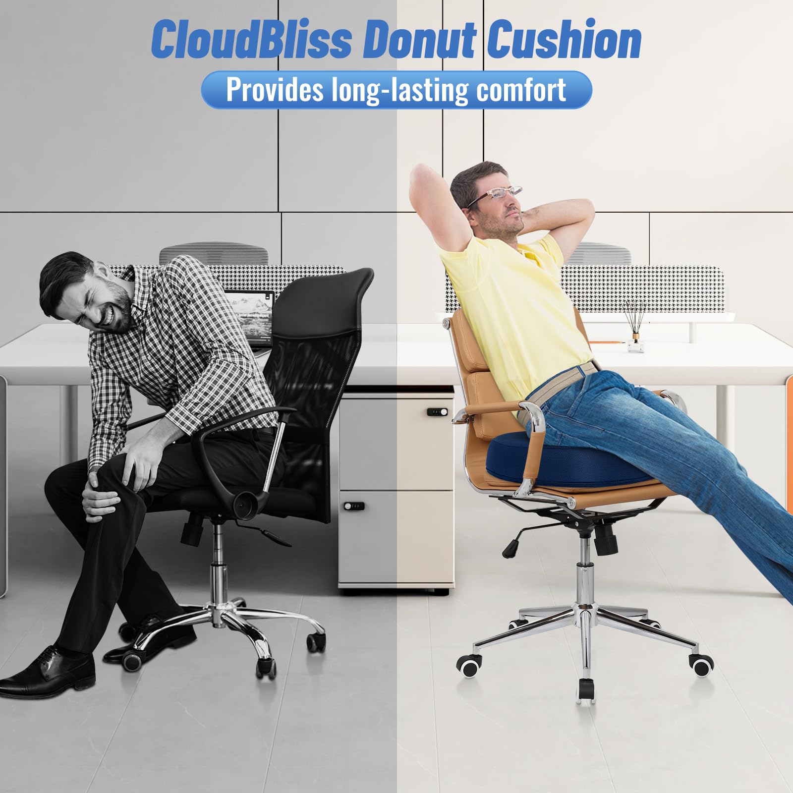 CloudBliss donut pillow shown for pregnancy use and postpartum comfort.