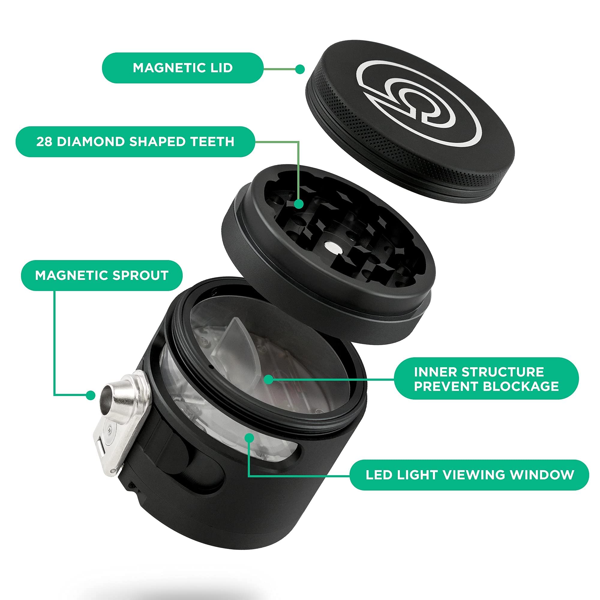 Cloudious9 Tectonic9 LED viewing window shows contents at a glance.