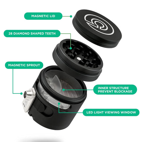 Cloudious9 Tectonic9 LED viewing window shows contents at a glance.