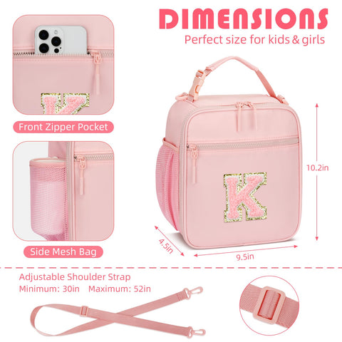 CLOUDWINGS lunch bag with adjustable strap for shoulder or crossbody wear