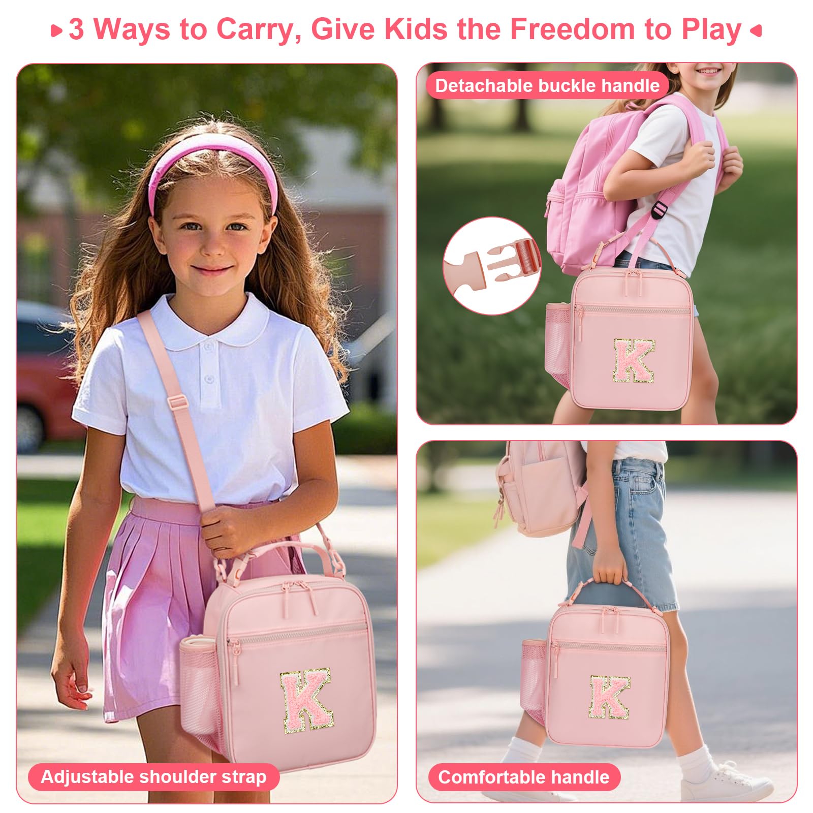 CLOUDWINGS insulated PEVA liner keeps meals at temperature and wipes clean