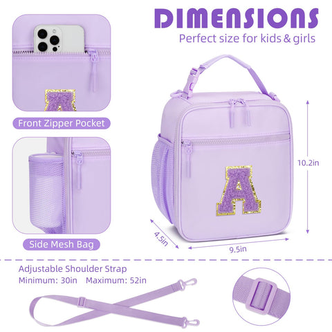 CLOUDWINGS lunch bag showing three carry styles for school, daycare, and travel