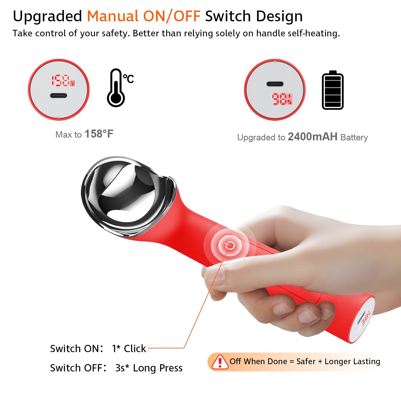 Cloukily IP67 waterproof design makes cleanup quick and safe after use.