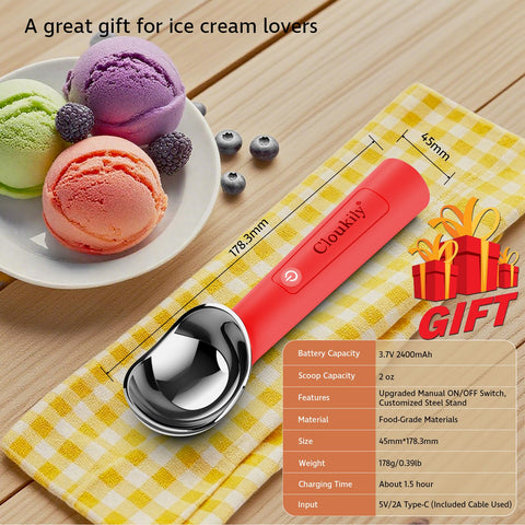 Cloukily rechargeable 2400mAh battery provides cordless convenience in busy kitchens.