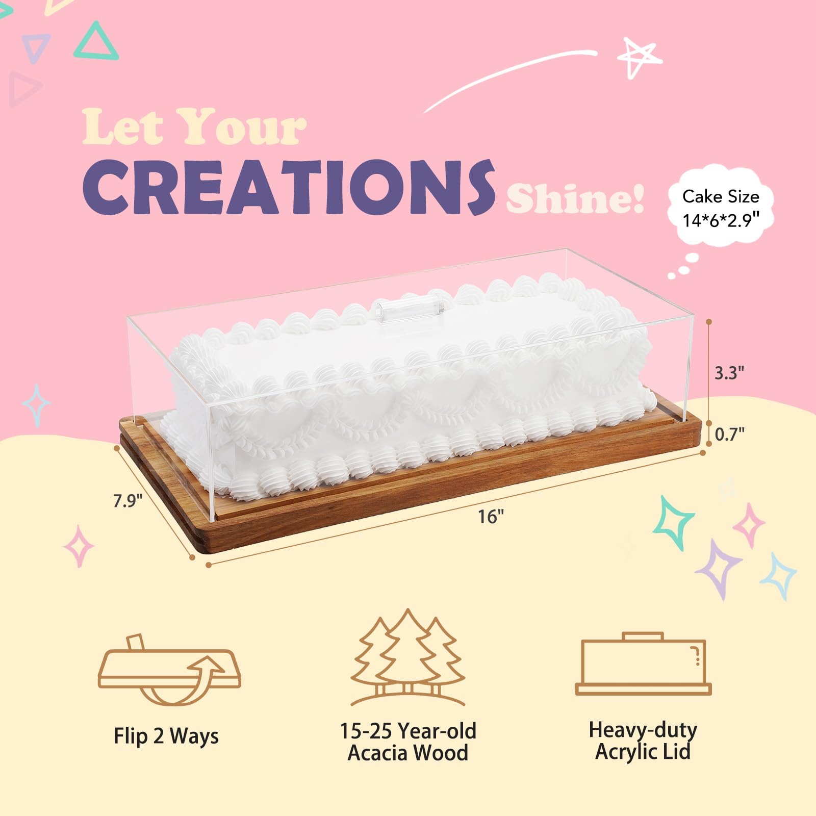 ClouTideR wooden charcuterie board with cover keeps snacks fresh.