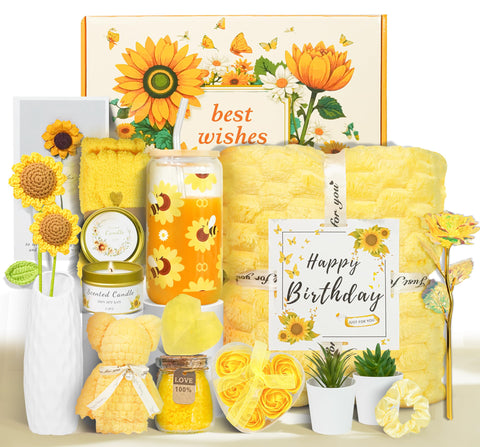 CLTTCLLCT birthday gift basket with ready-to-gift spa set for her