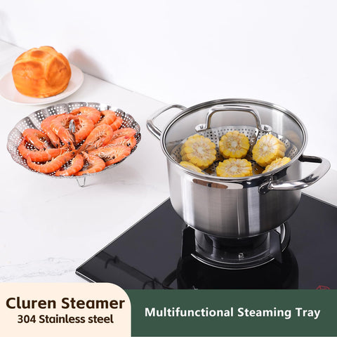 Cluren steamer basket three sizes available for different pots.