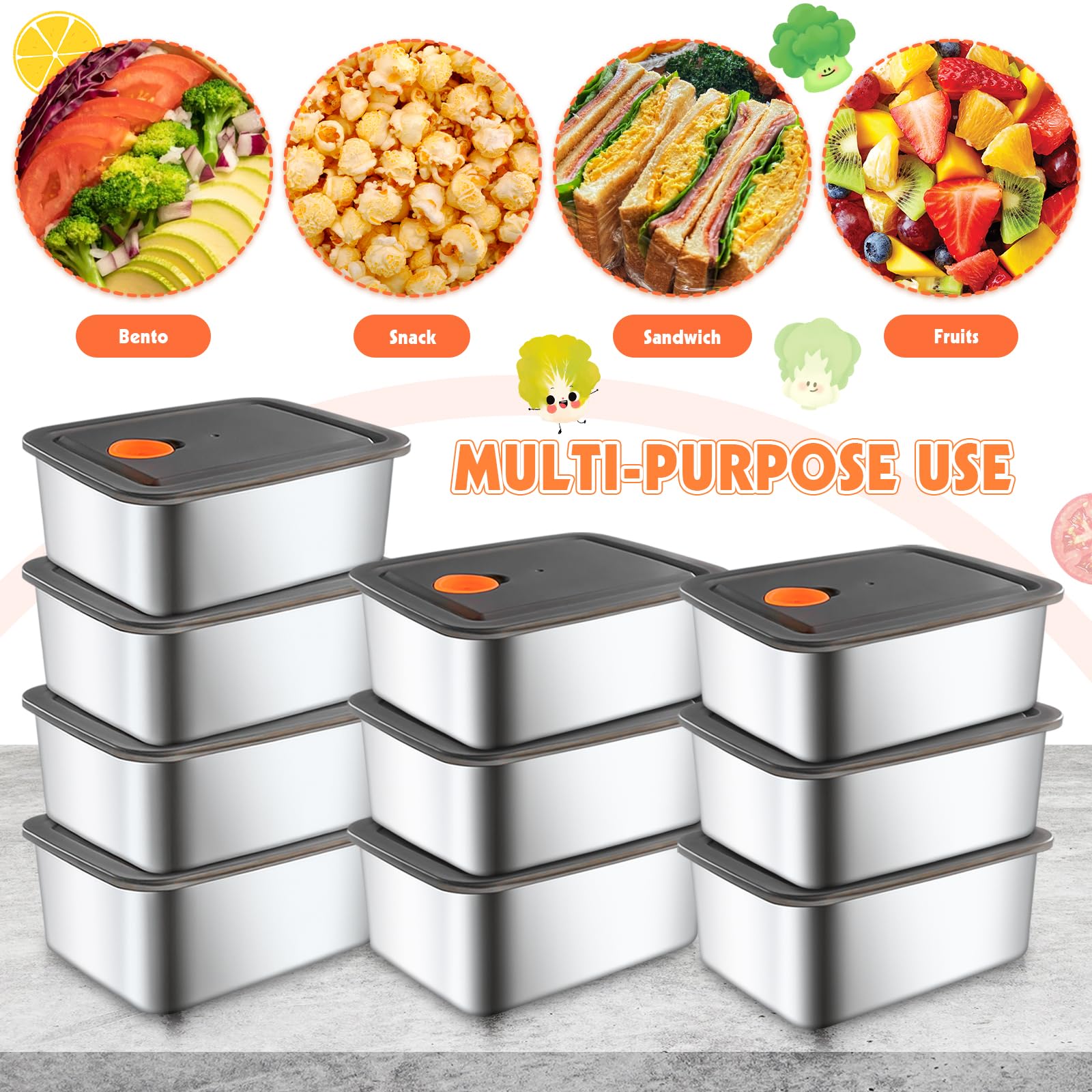 Robust 304 stainless steel construction preserves freshness and avoids odors.