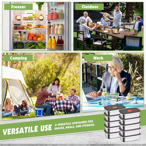 CLWVPCOT on-the-go meal prep container supports travel, picnics, and work lunches.