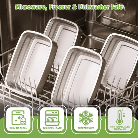 CLWVPCOT stackable design helps save space in cabinets, fridges, or bags.