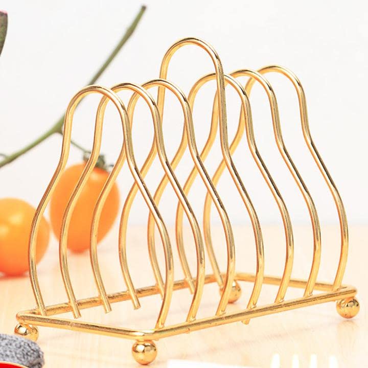 CLWXHS elegant gold toast rack for breakfast and dining occasions