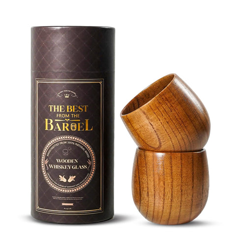 Clxfcgiv bourbon glass with oak barrel design enhances aroma during sipping