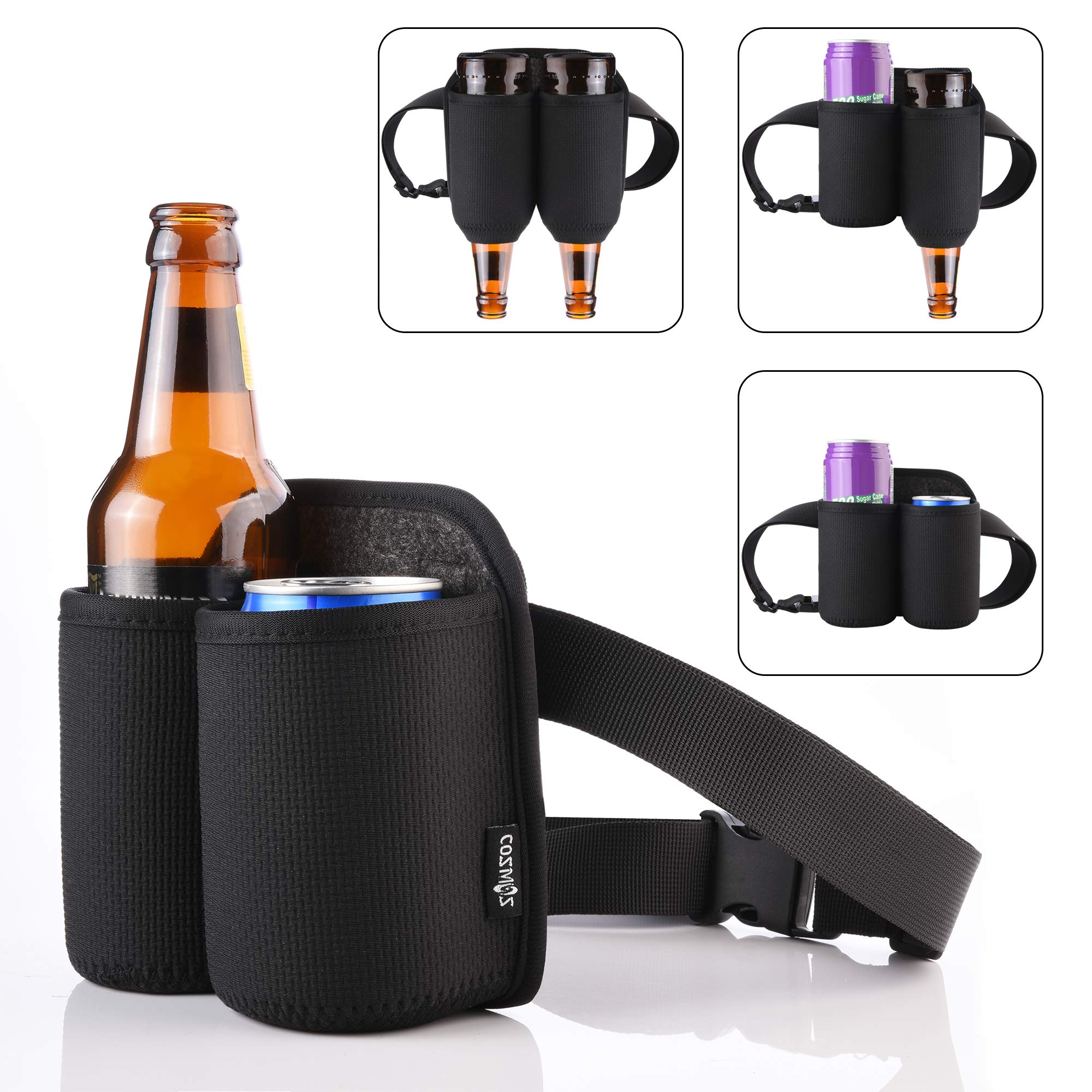 CM 2-Bottles beverage holder side view showing dual bottle pockets.