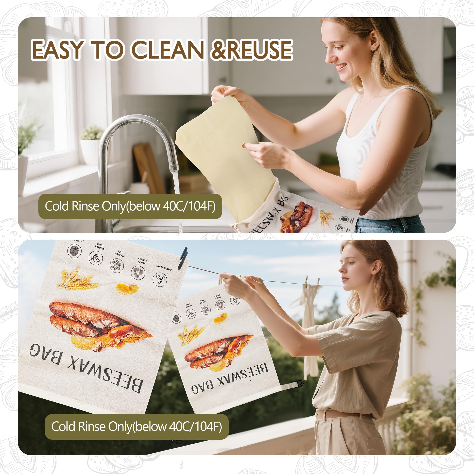 CMACAIV 3D bowl covers set on a kitchen counter