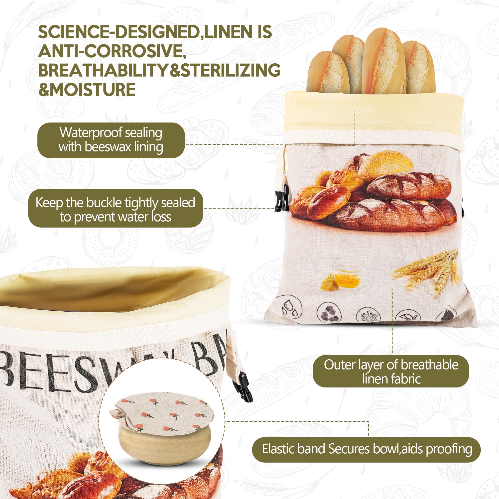 CMACAIV 3D sourdough loaf inside a bread bag for freshness