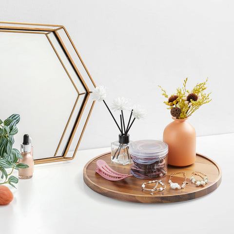 CMLKLZD acacia wood grain detail emphasizes unique patterns in each tray.