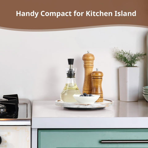 CMLKLZD wood lazy Susan cabinet organization fits cabinets and shelves for neat storage.