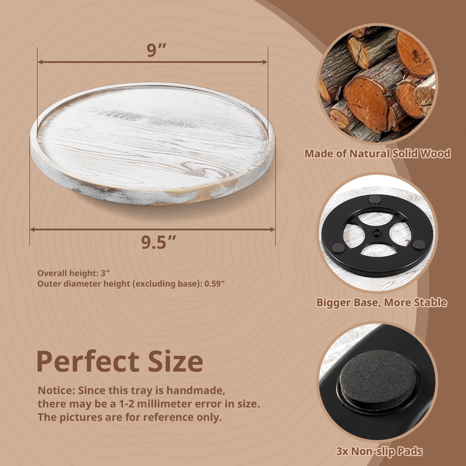 CMLKLZD wood lazy Susan pantry storage keeps items organized and within reach.