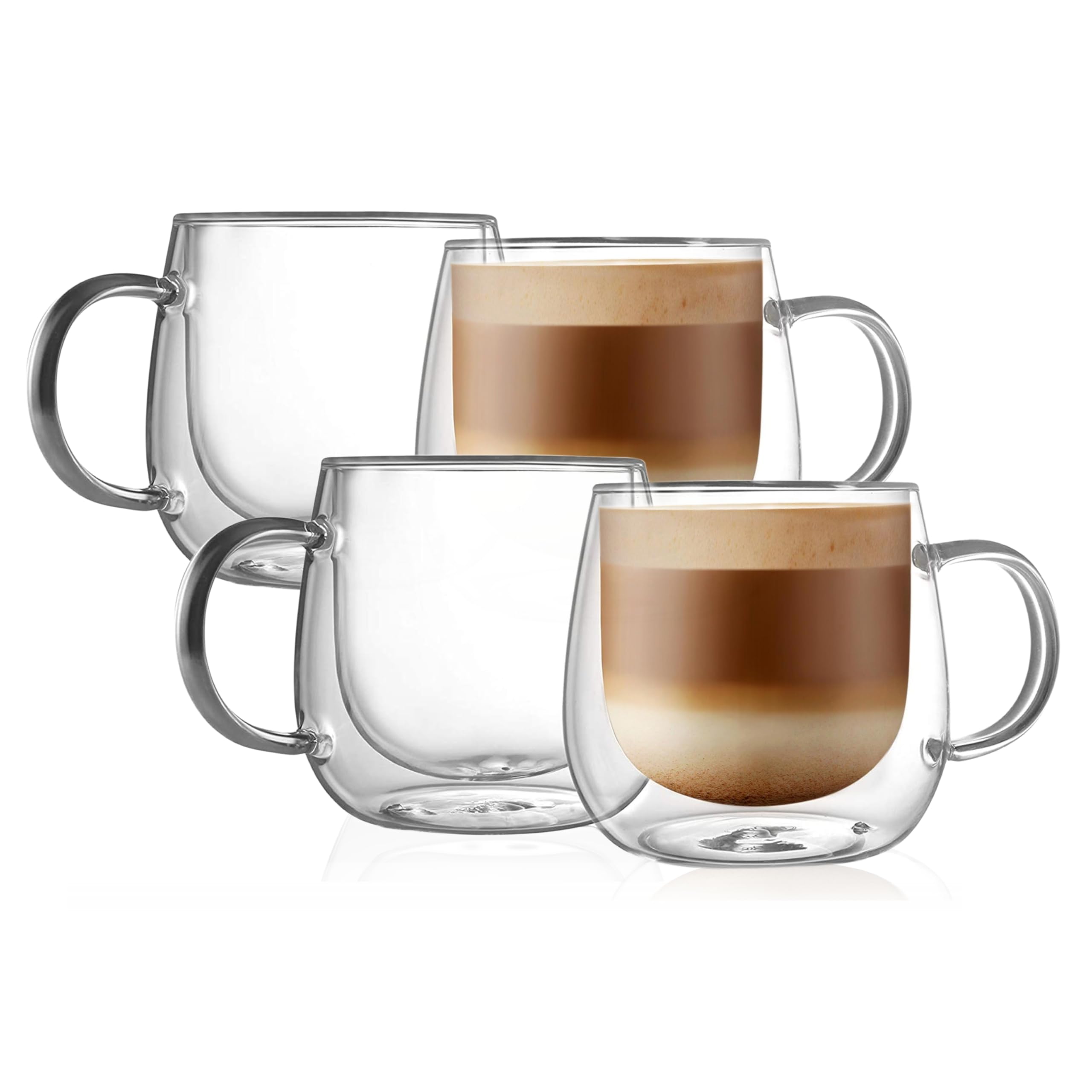 CNGLASS 16oz double-walled mug 4-pack packaging highlights gift-ready presentation