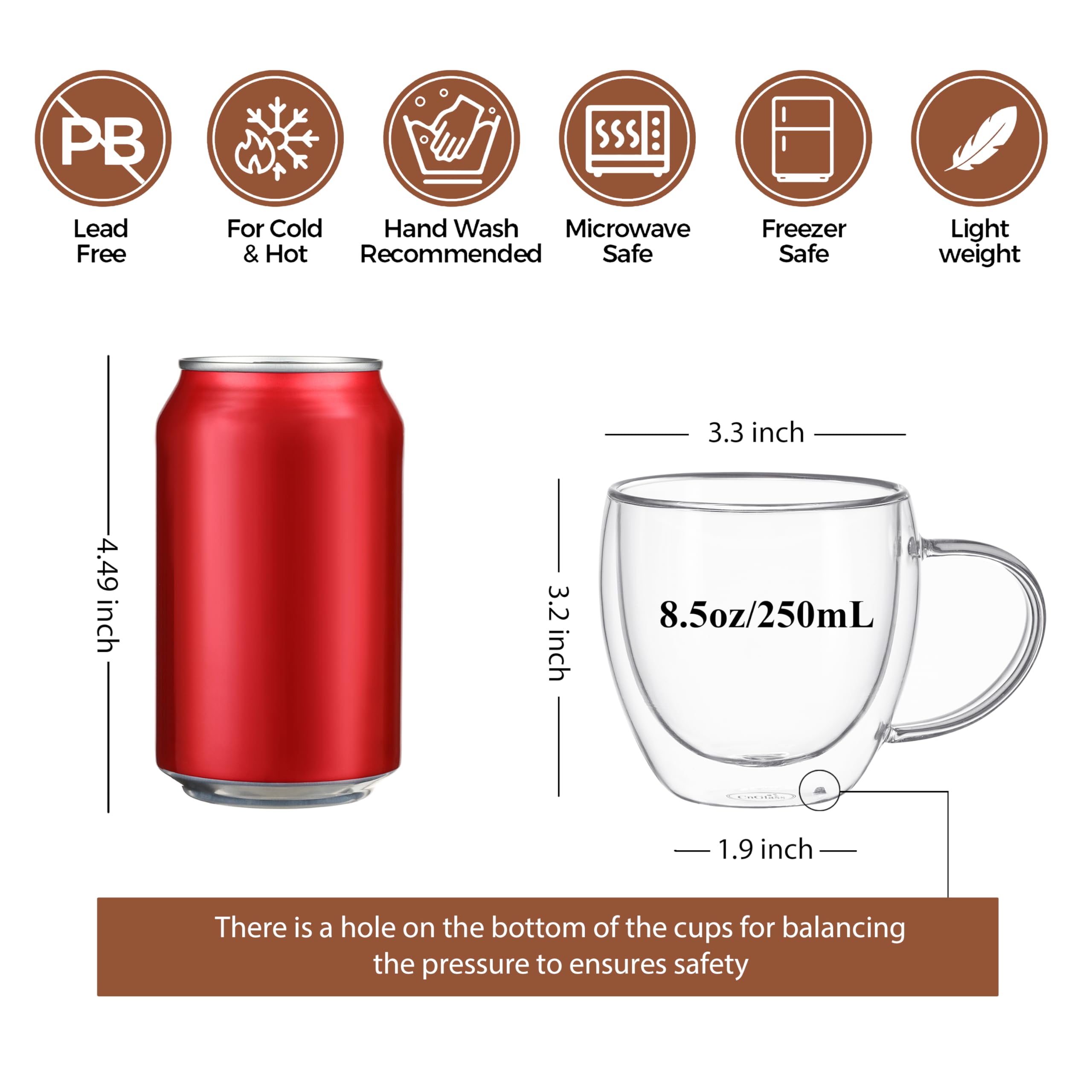 CNGLASS borosilicate glass is lightweight yet durable for daily use
