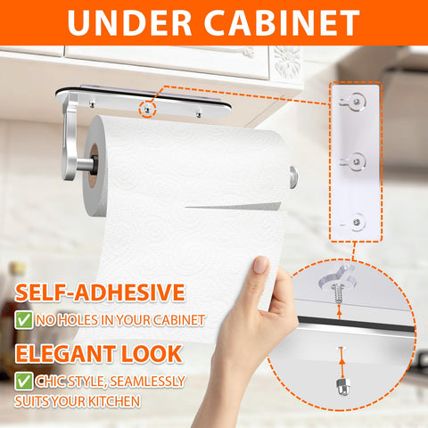 CNARIO durable waterproof paper towel holder resists moisture in kitchens.