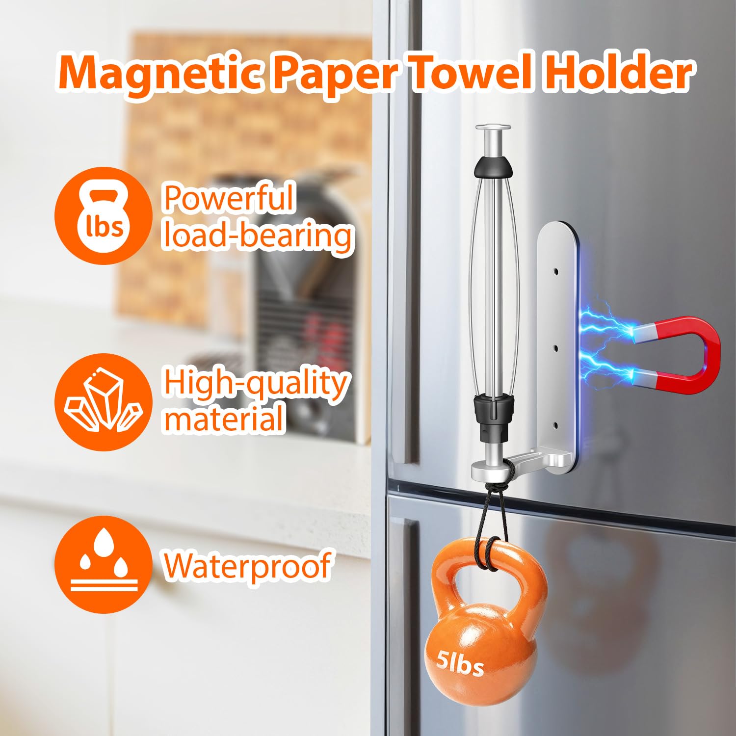 CNARIO ratchet design paper towel holder prevents unspooling for less waste.