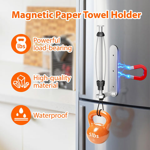 CNARIO ratchet design paper towel holder prevents unspooling for less waste.
